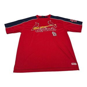 Stitches St Louis Cardinals Jersey Shirt Men's Size XL Blank Red Embroidered MLB